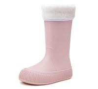 Generisch Stivali da pioggia corti per donna, alla caviglia, da giardino, da donna, in gomma, per outside Work With Comfort, mocassino, rosso, blu, Colore: rosa., 38 EU