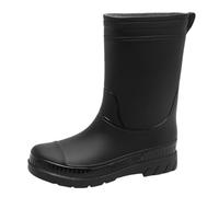 Generisch Stivali da pioggia da donna, in gomma antiscivolo da giardino, larghi, comodi, corti, con cinturino alla caviglia, scarpe da ginnastica da donna, Nero , 40 EU