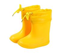 Generisch Stivali da pioggia per bambine e bambini, comode scarpe da gioco per attività all'aria aperta, leggere, resistenti, per uso quotidiano, giallo., 25 EU