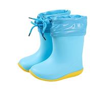 Generisch Stivali da pioggia per bambine e bambini, comode scarpe da gioco per attività all'aria aperta, leggere, resistenti, per uso quotidiano, Blu, 25 EU