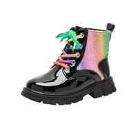 Generisch Stivali da ragazza alla moda per tutti i giorni il tempo libero con comoda suola morbida come comodi stivali mocassini in colori come stivali alti alla caviglia per bambini dal design casual