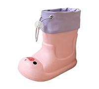 Generisch Stivali di gomma corti da donna, impermeabili, antiscivolo, da giardino, larghi e comodi, con cinturino alla caviglia, alti, Colore: rosso, 24 EU