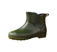 Generisch Stivali di gomma da donna, antiscivolo, traspiranti, foderati, impermeabili, resistenti all'usura, comodi stivali in gomma piatti, verde, 39 EU