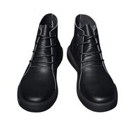 Generisch Stivali in pelle da uomo per attività all'aperto, invernali, da uomo, comodi, con lacci, protezione contro i piedi, per attività all'aria aperta, tinta unita, per il tempo libero, classici