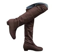 Generisch Stivali invernali da donna, con tacco a blocco, comodi, eleganti, da donna, stile retrò, per l'inverno, l'autunno, O caffè., 41 EU