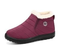 Generisch Stivali invernali da donna High Top con fodera in pile, slip on per le intemperie, comodi e caldi, stivaletti occidentali per stivali da donna, scarpe foderate, Lilla, 39 EU