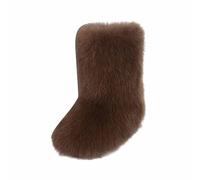 Generisch Stivali invernali da donna imbottiti di alta qualità con suola antiscivolo, gambale medio per una tenuta ottimale, calore nella stagione fredda, caffè, 39 EU