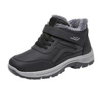 Generisch Stivali invernali da uomo, con calda imbottitura, invernali, da uomo, per attività all'aperto, antiscivolo, per camminare, comodi stivaletti termici, Nero , 41 EU