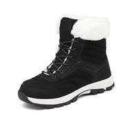 Generisch Stivali invernali da uomo, isolanti termicamente, con calda imbottitura, taglio medio, scarpe da trekking per attività all'aria aperta, per clima freddo, suola robusta, antiscivolo, ideali
