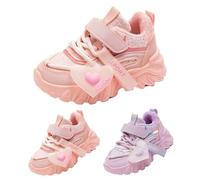 Generisch Stivali invernali per bambini, con fodera calda, scarpe da ginnastica, leggere, comode, per il tempo libero, da jogging, per attività all'aria aperta, antiscivolo, Colore: rosso, 32 EU