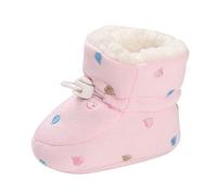 Generisch Stivali invernali per bambini, con morbida imbottitura, in pile, caldi, comodi, con suola morbida, in cotone, graziosi e belli, con ricamo, modello Bootie, Colore: rosa., 19 EU