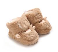 Generisch Stivali invernali per bambini, morbidi, caldi, primi passi con incantevole design a pecora, per neonati, suola per interni ed esterni, in morbido pile, perfetti per il freddo, marrone, 20 EU