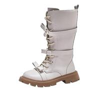 Generisch Stivali lunghi per bambini, invernali, da ragazza, 36, bianco, 25 EU