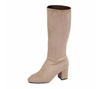 Generisch Stivali sopra il ginocchio, da donna, invernali, per il tempo libero, da equitazione, da cowboy, beige., 41 EU