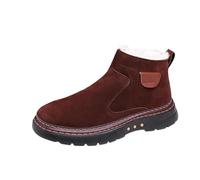 Generisch Stivali termici da uomo ispessiti, in pile, da uomo, antiscivolo, in cotone, imbottiti, comodi da camminare, per attività all'aria aperta, caffè, 44 EU