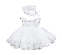 Generisch Storie d'Avvento 10 Anni Del Bambino Pizzo Uncinetto Tulle Abito O Manica A Volant Gonna Bolla Gaze Per Ragazze, bianco, 6-12 Mesi