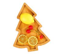 Generisch Stoviglie da servizio di Natale - 27,7 cm - Display in legno - Tavola da dessert di Natale, vassoio da dessert | Home Decor Party Cucina, Soggiorno