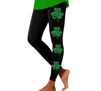 Generisch StPatricks Day-Sport-Leggings casual da donna, casual da yoga, Nero , L