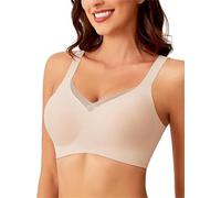 Generisch Strawmeans - Reggiseno confortevole senza cuciture, per donne senza fili, con supporto morbido, non più sagging breasts, color carne, XL