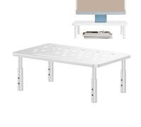 Generisch Striscia per schermo, colore nero/bianco, supporto da scrivania, supporto per computer desktop, supporto regolabile in altezza, compatibile con schermi del computer per mal di gola