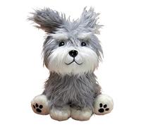 Generisch Stuffed Animal Dog for Kid, Interactive Plush Schnauzer Dog Toy, Soft Sleeping Companion and Cuddly Doll for Boys Girls Teens Adults Men Ideal for Bedtime Gift or Display, 9.84 inches