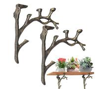 Generisch Supporti per galleggianti e - Supporto in metallo montato a parete | 2 pezzi decorativi libri di supporto - per camera da soggiorno cucina biblioteca balcone garage libri fioriera