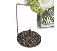 Generisch Supporto a pendolo di cristallo con 18 | sfera di cristallo pentagramma | display di cristallo in legno | supporto per ornamenti da strega, pietre, rocce, supporto per pendolo di cristallo