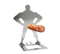 Generisch Supporto in acciaio a forma di , divertente porta salsicce per barbecue, per giardino, picnic, feste, cucina, casa, carne, pollo, manzo, maiale