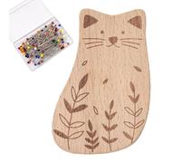 Generisch Supporto Magnetico per Aghi da Cucito | Supporto Magnetico per Aghi da Cucito in Legno | con Cento Aghi Multiuso a Forma di Animale per Tailoring Quilting