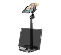 Generisch Supporto magnetico per cellulare - Supporto da tavolo regolabile da 33 cm | Supporto telescopico in ABS + lega di alluminio per visione a mani libere, streaming dal vivo, telefonate, letto