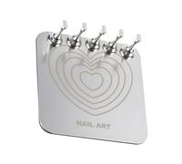 Generisch Supporto magnetico per punte - Nail Holder for Art Training | Firm Base with Interchangeable Mounts Press On Layouts Styling Dimostraations Professional Lessons and Home Craft, 8,6 x 8,6 cm