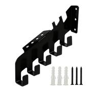 Generisch Supporto per catena per motosega, supporto da parete, con 5 ganci per la conservazione a parete di catene per motosega, per garage, attrezzi da giardino, capannoni, cacciaviti e