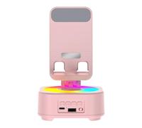 Generisch Supporto per cellulare con altoparlante, suono chiaro, portatile, antiscivolo, illuminazione gadget, altoparlante come supporto per smartphone, per lo streaming a casa, in ufficio, camera da