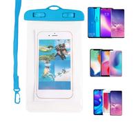Generisch Supporto per cellulare impermeabile | da nuoto per smartphone | Custodia trasparente touchscreen con tracolla per nuoto snorkeling rafting kayak