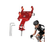 Generisch Supporto per cellulare per bicicletta, in lega di alluminio, angolo regolabile, per smartphone, in lega di alluminio resistente, con assorbimento degli urti, per esterni, moto, scooter