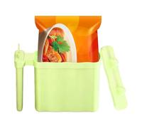 Generisch Supporto per ciotole per pasta, senza risciacquo, design con orecchie di gatto, per pasta con scarico, ripiano per forchetta e manico, per dormitori di studenti, cucina di casa