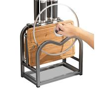 Generisch Supporto per coperchio della pentola, in acciaio al carbonio cavo con drenaggio rapido, antiruggine, come supporto per cucchiai, per cucina, dormitorio, casa, ristorante, armadietto da