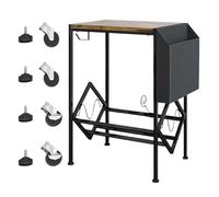 Generisch Supporto per dischi in vinile, a 2 ripiani, per giradischi, accessorio per la casa, per soggiorno, studio, camera da , angolo, collezione di appartamenti