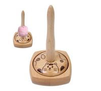 Generisch Supporto per filo all'uncinetto, in legno, con base antiscivolo, per accessori all'uncinetto, per principianti all'uncinetto, per adulti e lavori a mano