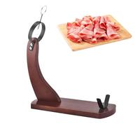 Generisch Supporto per prosciutto in Spagna, supporto in legno, supporto professionale per carne, guarnizioni in metallo di alta qualità, accessorio da cucina ultra sottile, durevole, supporto fatto a