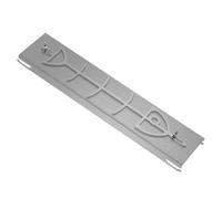Generisch Supporto per tagliere Flame Salmon, 52 x 16 x 4 cm, riutilizzabile, in acciaio , regolabile su entrambi i lati, utensile da cucina per carne, lezioni di cucina Am, Gri