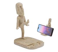 Generisch Supporto per telefono a forma di figura - Supporto per telefono a isola di Pasqua per la scrivania, squisita decorazione da tavolo, divertente supporto per smartphone per tablet, telefoni