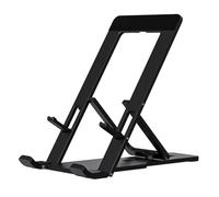 Generisch Supporto per telefono - Angle Adjustable Holder for Smartphone | Metal Portable Cradle with Stable Base, Foldable Design for Office Work, Video Calls, Streaming and Hands Free Viewing