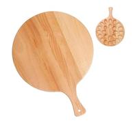 Generisch Supporto per uova in legno, vassoio da portata per piano di lavoro, supporto rotondo con 24 fori, vassoio da portata versatile in legno per la cucina di casa