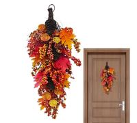 Generisch Swag autunnale a forma di , fatto a mano, rustico, decorativo | Bacche di pigna artificiali, per la casa, il giorno del Ringraziamento, le feste, gli ambienti esterni e il camino