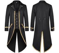 Generisch Tabella delle taglie uomo giacche Halloween, gotico, cappotto formale per tutti i giorni, spettacolo sul palcoscenico, vestibilità stretta, design elegante cappotto invernale uomo corto