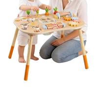Generisch Tabella di attività in legno per - Sensory Play Center with Shape Sorter & Colour Matching | Tabella di attività educativa per bambini e ragazze da 1 a 3 anni |