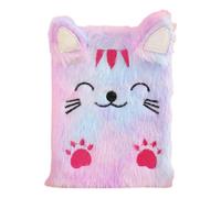 Generisch Taccuino in peluche con due orecchie di gatto, tasca | Quaderno a forma di gatto per bambini per scrivere, disegnare, bambini, ragazze, amanti dei felini