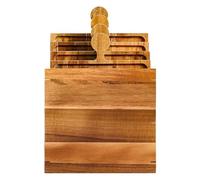 Generisch Tagliere per formaggio - 4 pezzi puzzle in legno | a forma di puzzle, vassoio per salsicce per cucina, feste, matrimoni, vacanze, antipasto, cibo, famiglia e hostess