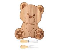 Generisch Tagliere per formaggio - da cucina a forma di orso, per snack a base di carne, frutta, antipasti, pane, matrimonio, riunioni di famiglia, picnic, banchetti